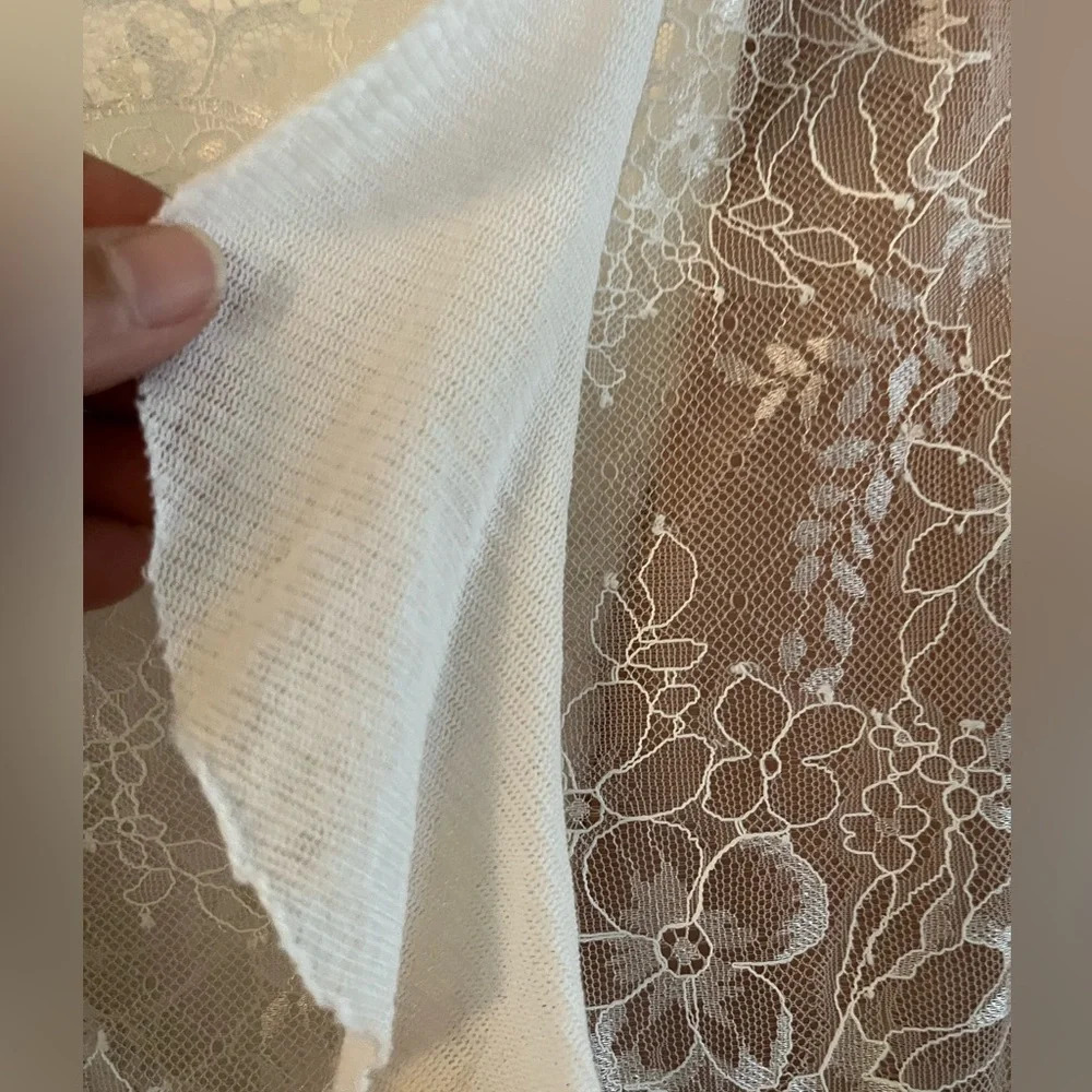 For Love And Lemons Stardust Mini Dress - White Floral Lace - Picture 6 of 14